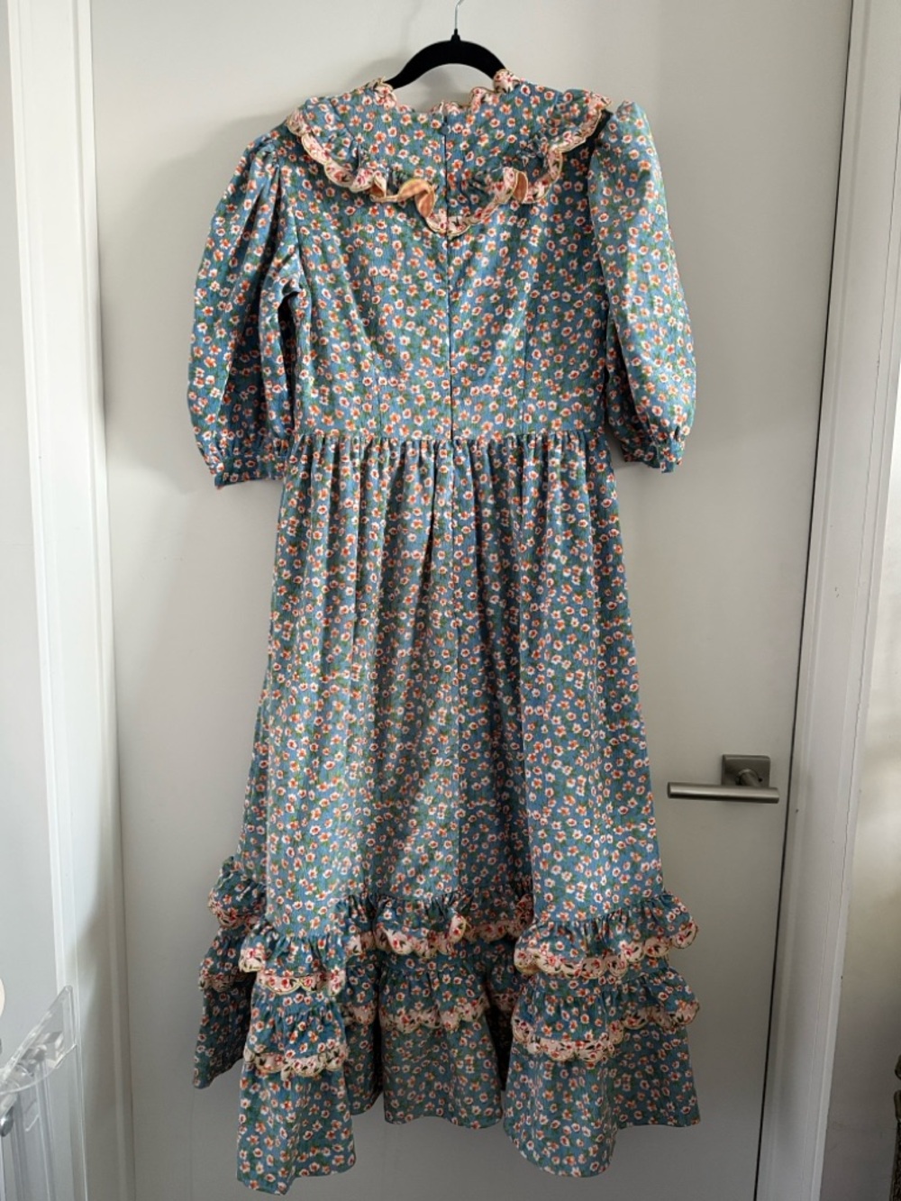Celia B floral corduroy Abaca maxi dress size xs - Picture 6 of 11